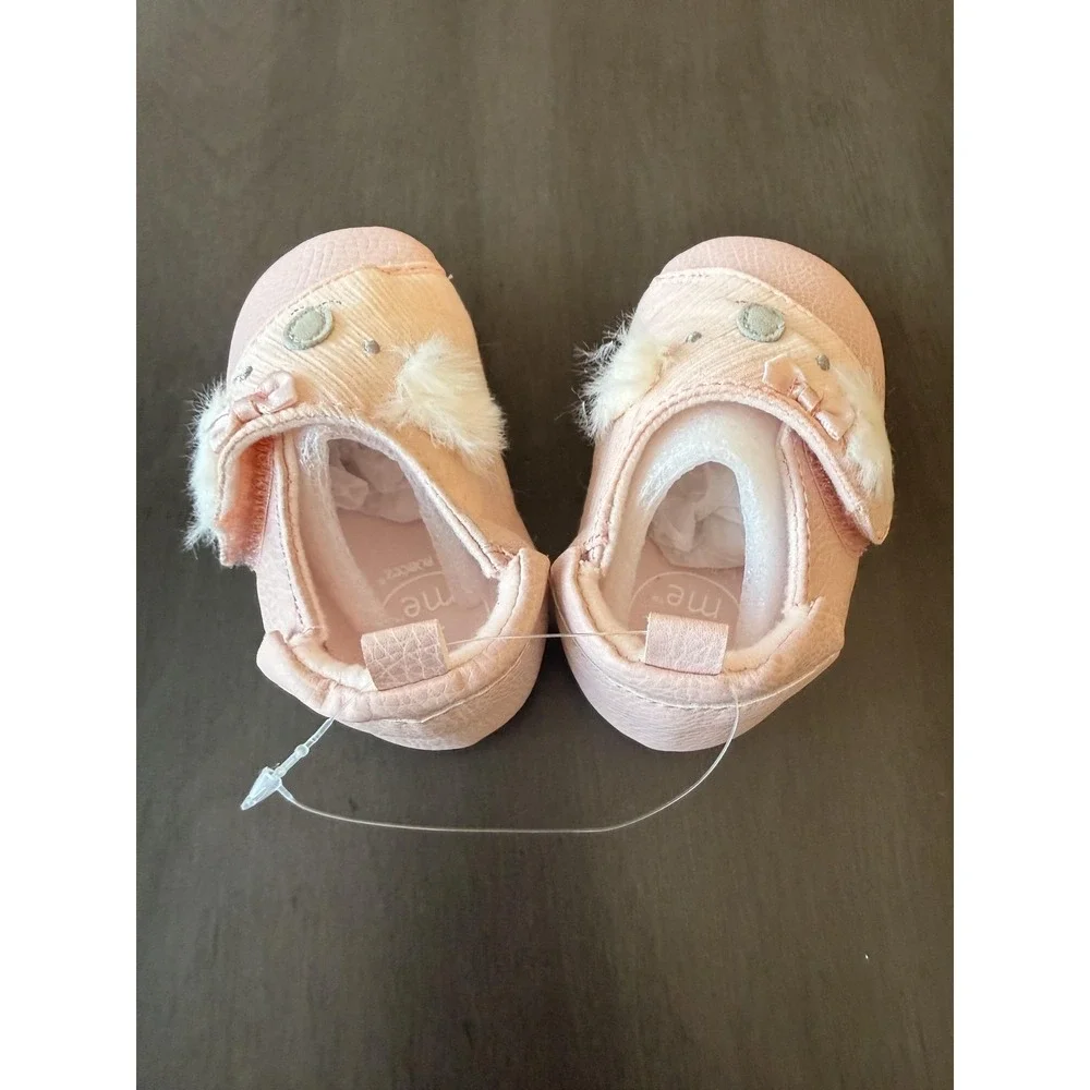 Robeez Shoes Girls Size 3 Pink Kato Koala Mary Jane Crib Slip Resistant 6-12M